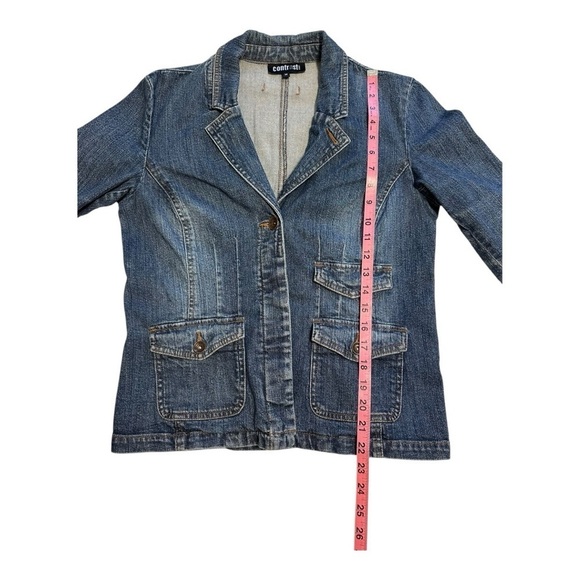 Contrast | Tailor Fit Jeans Jacket Denim Blazer - Size Medium - Picture 12 of 15